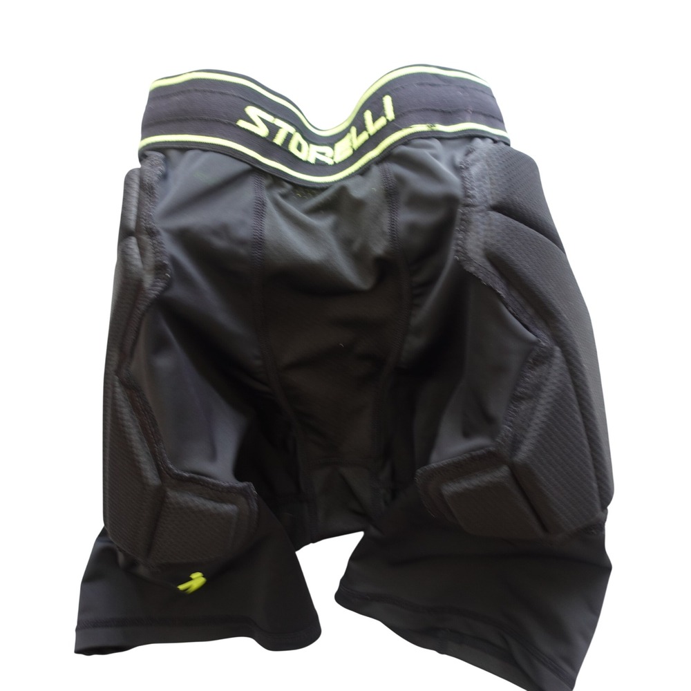 Storelli BodyShield Goalkeeper Shorts Youth Large Mens Black Neon Padded Sliders